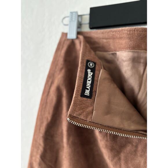 Blank NYC Brown Suede 100% Leather Mini Skirt Women's Size 28 - Picture 9 of 10